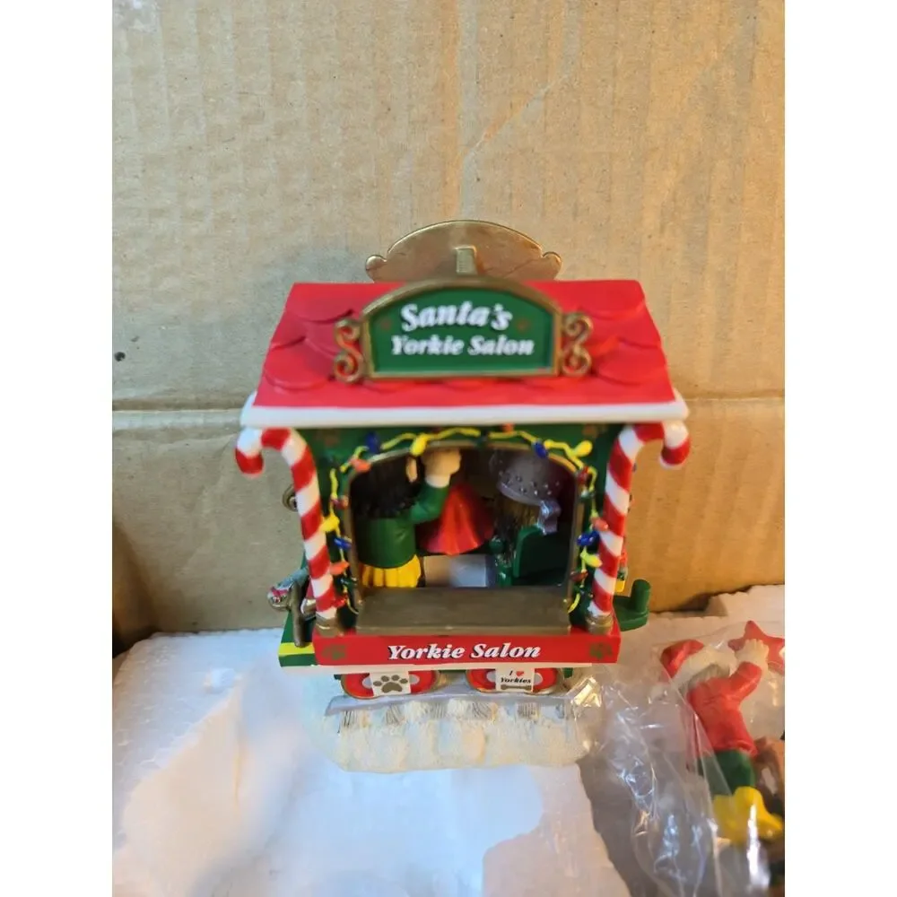 I Love Yorkies Christmas Express Holiday Train by Danbury Mint 6 pcs *READ*